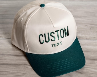 Custom Embroidered Hat, Custom Dad Hat, Custom Text Hat, Sports Mama Hat, Vacation Trip Hat, Two Tone Baseball Cap