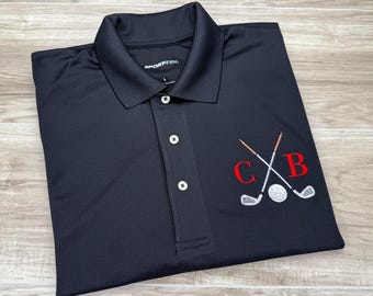 Custom Embroidered Monogram Golf Polo Shirt - Personalized Men's or Women's Sportswear