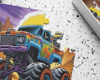 Monster Truck Puzzle: Pop-Art Design, 30-Piece Beginner Puzzle