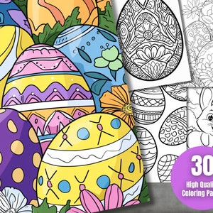 Easter Coloring Pages | Easter Printable with intricate Easter Egg Designs & Easter Bunny Coloring Sheets Easter Activity Pages