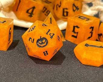 Halloween Resin Dice Set - Sharp Edge D&D Dice