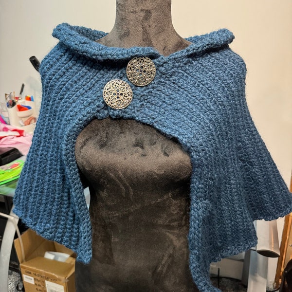 Hand-Stitched Wool Capelet - Women's Cape - Outlander Capelet