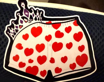 Dungeon Crawler Carl - Carl’s Boxers and Princess Donut’s Tiara Sticker - DCC Sticker
