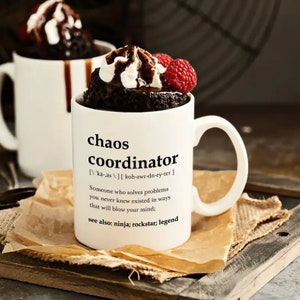 Chaos Coordinater Kaffeetasse, Keramik Kaffeetassen, lustige Wassertassen, Sommer Winter Trinkgefäße, Weihnachtsgeschenke, Mama Becher, Organisiert Becher Bild 2