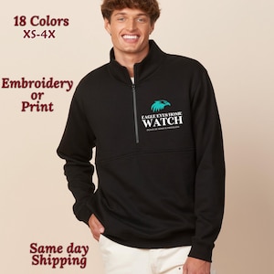 Custom embroidered Logo quarter zip Business Unisex Sweatshirt Personalized Print Marketing Branding Shirt Monogram Half Zip Pocket Shirt