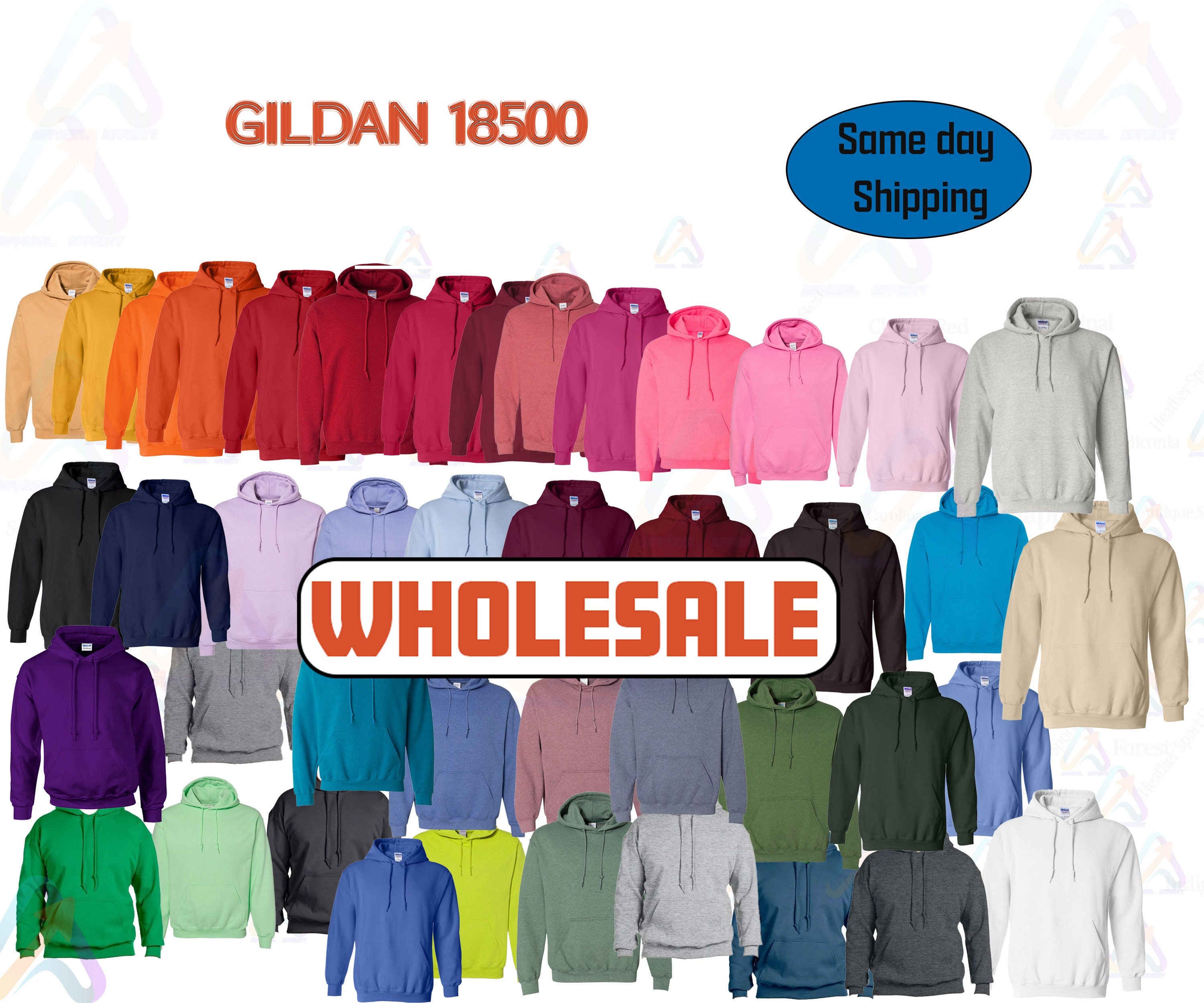 Adult Unisex Heavy Blend™ 8 Oz., 50/50 Hooded Sweater / Gildan