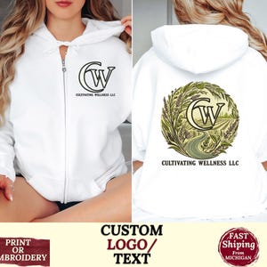 Custom Jacket Personal Embroidered Hoodie Custom Embroidered Monogram Jacket Personalized roman numerals Zipper Customized Zip Up Sweatshirt