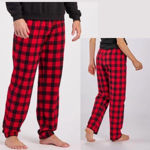 Weihnachten Karierte neues Paar Pyjama Hosen Heiligabend Familie Tasche Männer Buffalo Karierte Hosen Männer Flanell Geschenk Passende Lounge Erwachsenen Hose pj Set