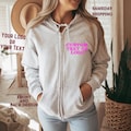Custom Jacket Personal Embroidered Hoodie Custom Embroidered Monogram Jacket Personalized roman numerals Zipper Customized Zip Up Sweatshirt