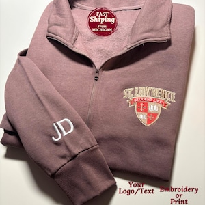 Custom University Logo Sweatshirt Custom College Embroidered Sweatshirt University Sweatshirt University College Sweatshirt Gift High School