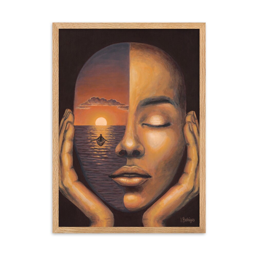 Wooden framed fine art print ”INNER JOURNEY” by Ingrid Bohigas