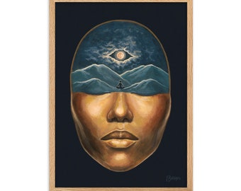Wooden framed fine art print ”VISION” by Ingrid Bohigas