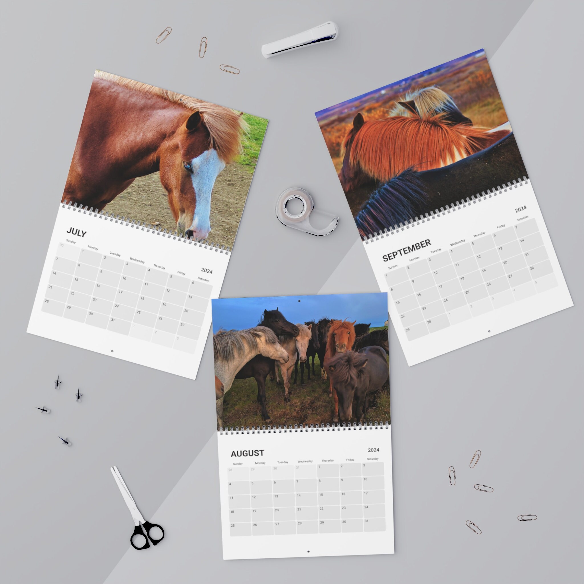 Icelandic Horses Calendar 2025 Etsy