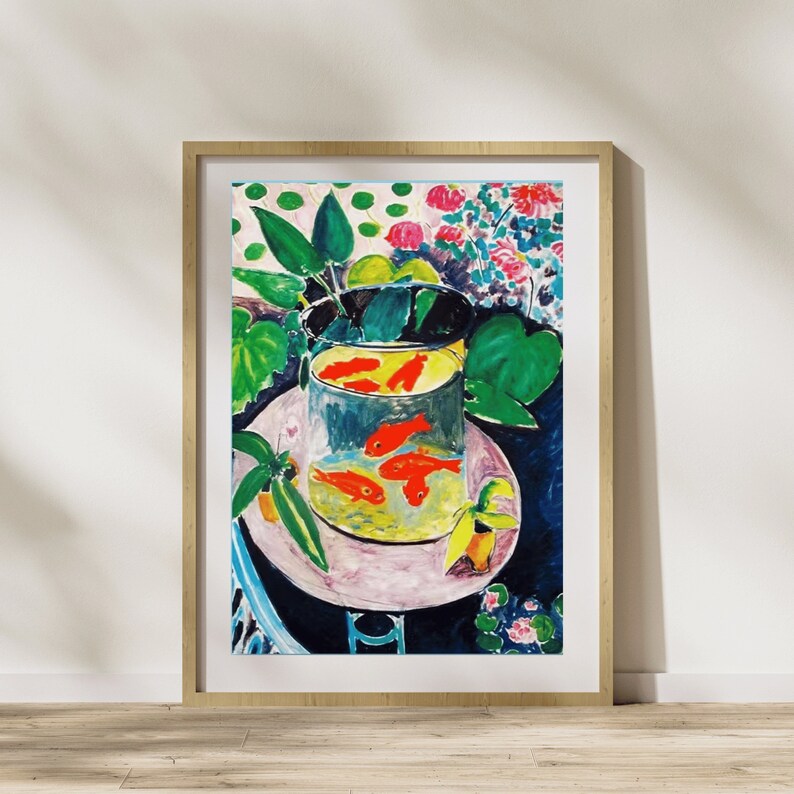 Framed Wall Art Goldfish Henri Matisse Home Decor Famous Oil Etsy
