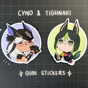 Cyno & Tighnari | Cynonari Chibi Stickers