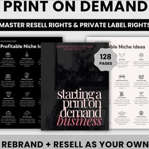 Print On Demand Business Guide: Master Resell Rights (eBook) passive income