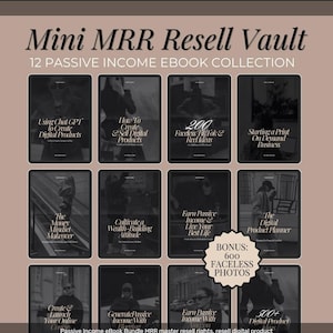 12 Passive Income eBook Bundle MRR master resell rights, resell digital product
