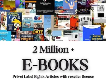 2 Million+ Ebooks & PLR Articles Bundle with Reseller Rights content creation