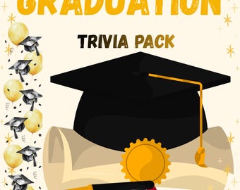 Graduation Trivia 2025 Printable Game – Instant Download Grad Party Quiz for Teens & Adults