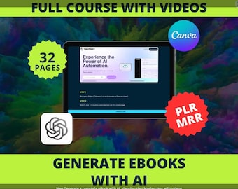 Novo Gere um eBook completo com IA, Masterclass passo a passo com vídeos