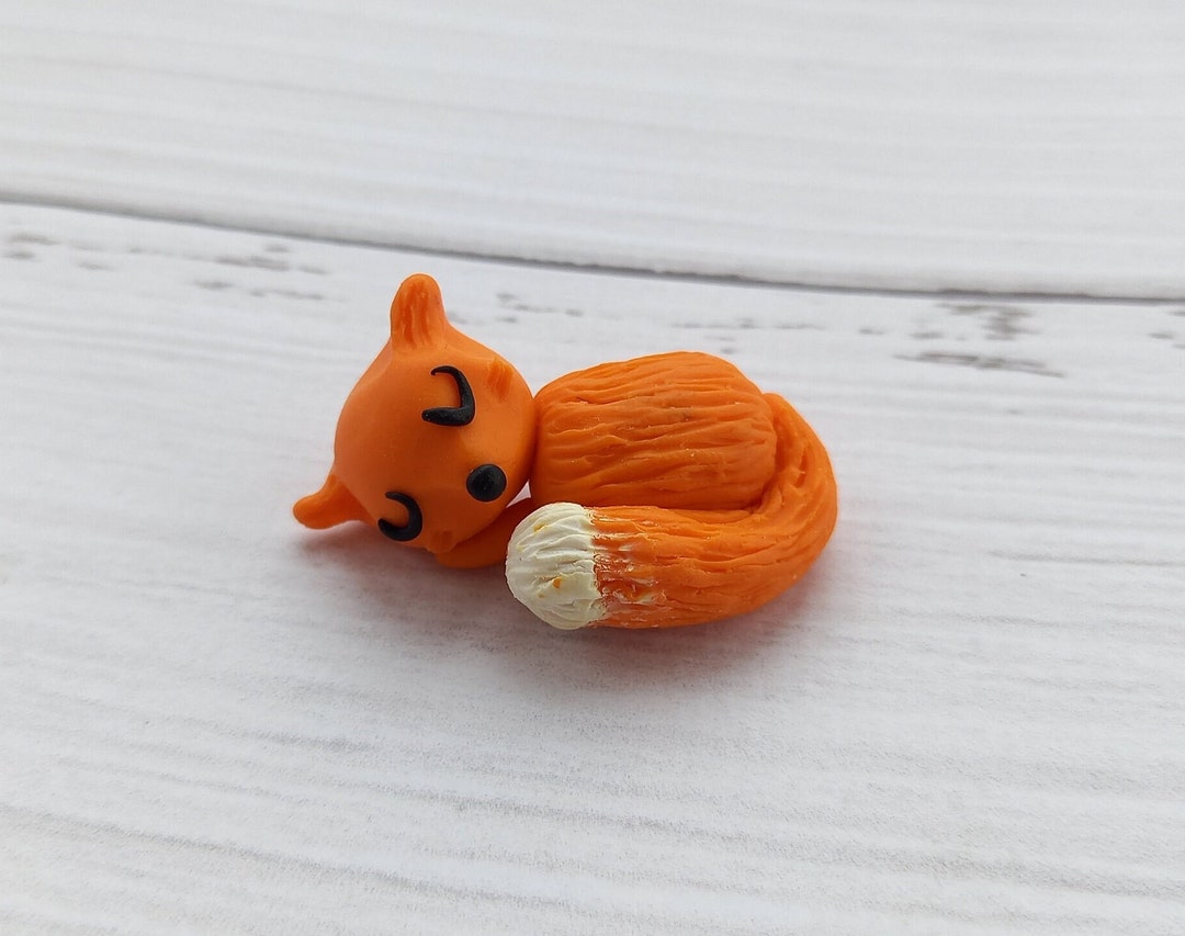 Fox Polymer Clay PDF Tutorial Sleeping Fox DIY Home Decor Etsy