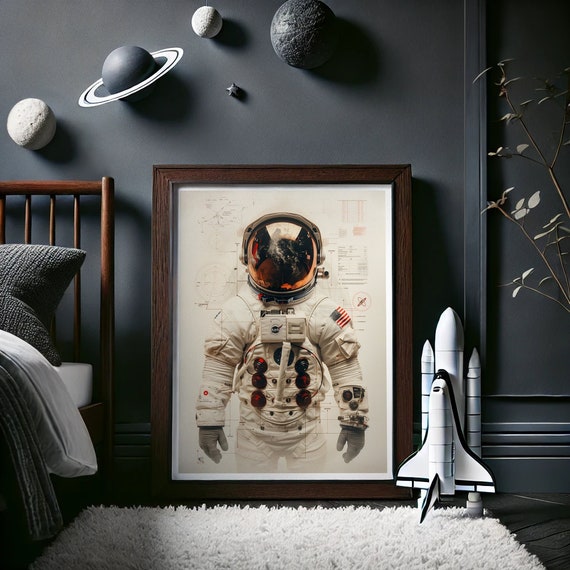 Modern Astronaut Suit Poster: Space Exploration Art (Unframed) No. 10