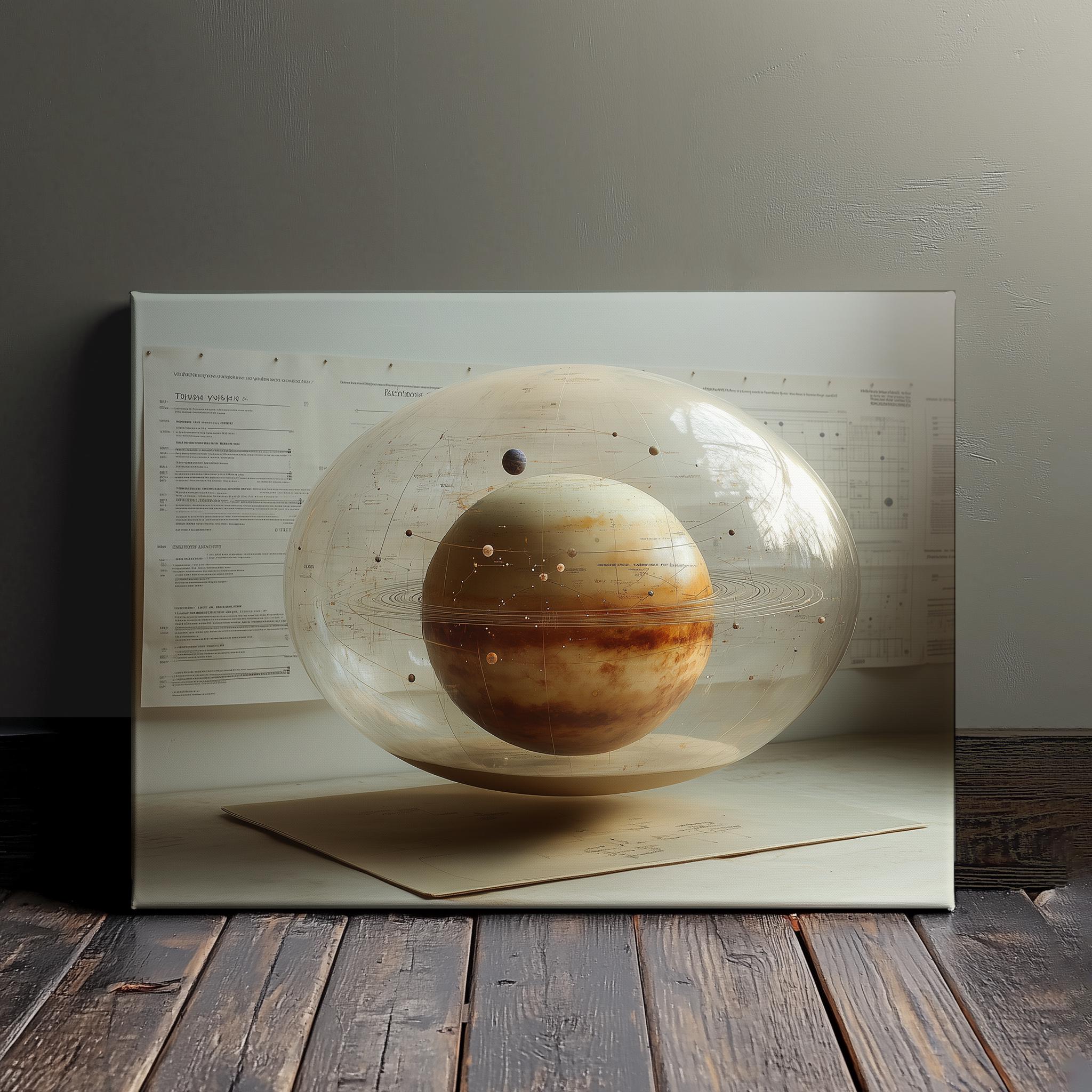 Jupiter Orbital Canvas Art, Futuristic Space Wall Decor, Modern ...