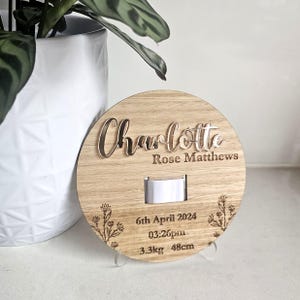 Newborn Hospital Bracelet Keepsake Plaque| Baby | Wristband | Announcement | Gift