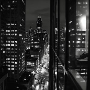 Black and White Shadows & Secrets: Window Whispers in a Monochrome Night Photography - Gift for Home Decoration
