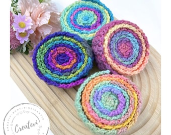 Snail band crocheted from gradient wool – Waldorf crochet snail, colorful, model Wally