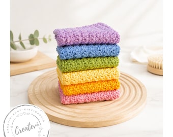 Crocheted cotton dishcloth | 100% cotton dishcloth | Kitchen cloth | Handmade | Washable | Cotton cloth