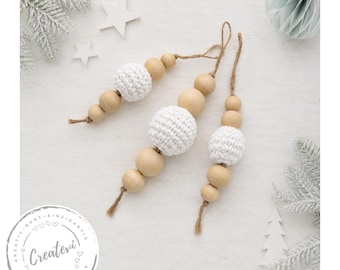 Wooden Christmas tree ornaments | Pendant set | Christmas gift tags | Christmas decorations