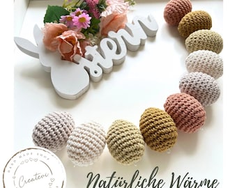 10 crocheted Easter eggs Natural warmth Crochet eggs Colorful eggs Easter decoration Spring decoration Spring decoration Easter crochet Easter nest *CS1895893317