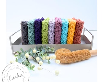 Nachhaltige gehäkelte Spültücher Spüllappen aus Baumwolle – umweltfreundlich, handgefertigt & langlebig, perfekt für Küche und Geschenk