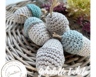crocheted acorns autumn decoration crocheted handmade decoration Handmade decoration autumn natural colors acorns decoration home accessories