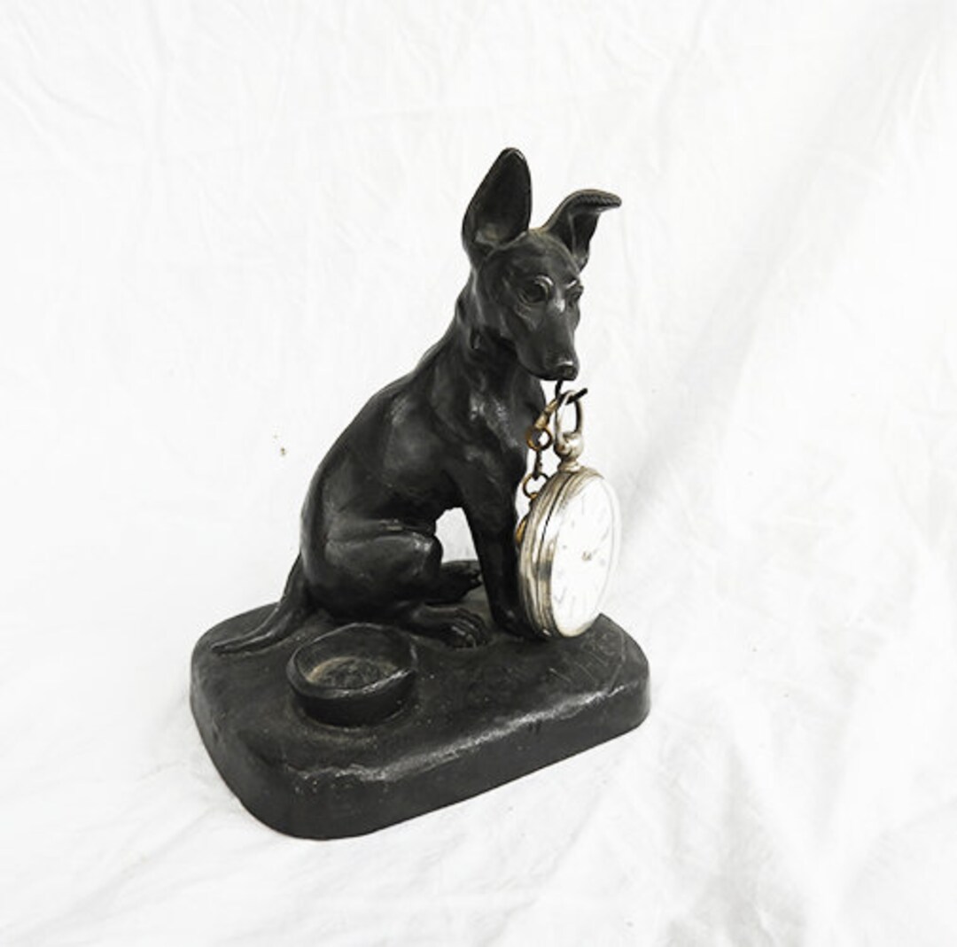 Antique French Bronze Dog Pocket Watch Stand & Pocket Watch Etsy