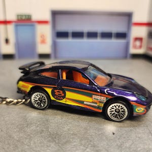 Portachiavi Porsche 911 GT3 Cup scala 1:64 / Portachiavi Porsche 911 GT3 personalizzato / Portachiavi replica in metallo pressofuso regalo / Accessori per auto sportive