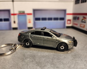 Ford Police Interceptor Keychain: Diecast Taurus Squad Car Keychain, Premium Keychain