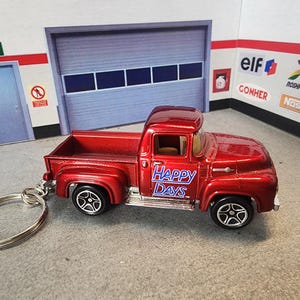 1956 Ford Pickup Keychain, Ford Truck Keychain, 56 Ford F-100 Keychain