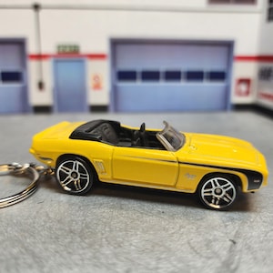 1969 Chevy Camaro SS Keychain, Custom Diecast Camaro Keychain, 1:64 Scale Keychain Gift, Chevy Keychain for Car Lovers, Groomsmen Key Gift