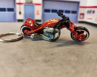 チョッパーバイクキーチェーン、カスタムチョッパーキーチェーン、1:87