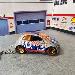 Fiat 500 Turbo Keychain, Fiat Keychain, Fiat 500 Keychain, Premium Keychain