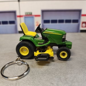 John Deere Keychain, John Deere Lawn Mower Keychain, Premium Keychain