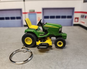 John Deere Keychain, John Deere Lawn Mower Keychain, Premium Keychain