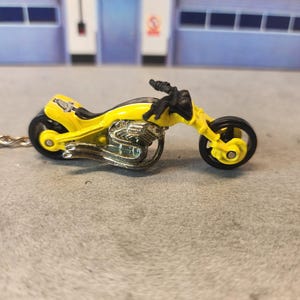 Chopper Motorcycle Keychain, Custom Chopper Keychain, 1:87th Scale Motorcycle Keychain, Classic Bike