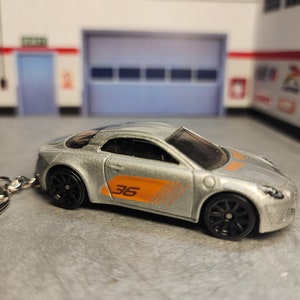 Audi Alpine A110 Keychain, Custom 1:64 Diecast Audi Keychain, Unique Car Gift, Collectible Alpine Keyring, Free US Shipping, 30-Day Warranty
