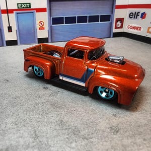 1956 Ford Pickup Keychain, Ford Truck Keychain, 56 Ford F-100 Keychain, Premium Keychain