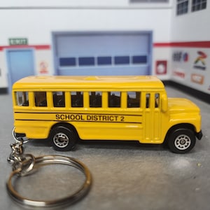 School Bus Keychain, IHC School Bus Keychain, Custom Bus Keychain