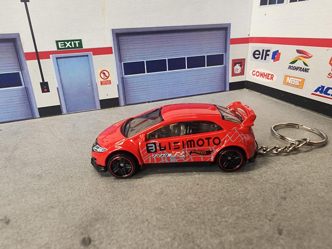 Honda Civic Type R Keychain, 2018 Honda Type R Keychain, Honda Keychain ...