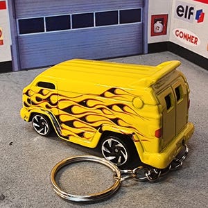 90&#39;s Chevy Van Keychain, Custom Chevy Van Keychain, Chevy Van Keychain